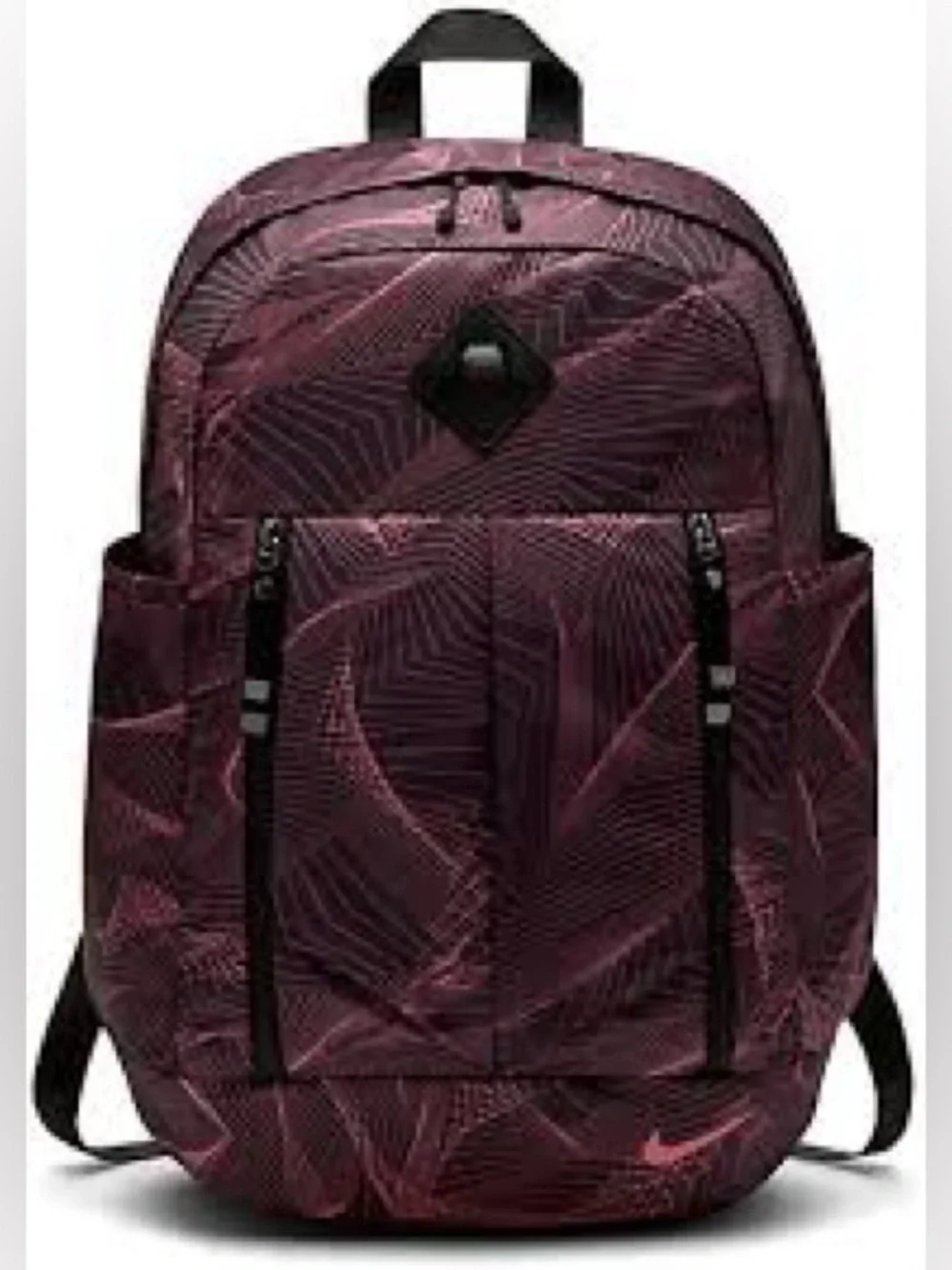 NWT NIKE AURA Backpack- PRINT BA5242-678 PORT WINE/BLACK/RED STARDUST